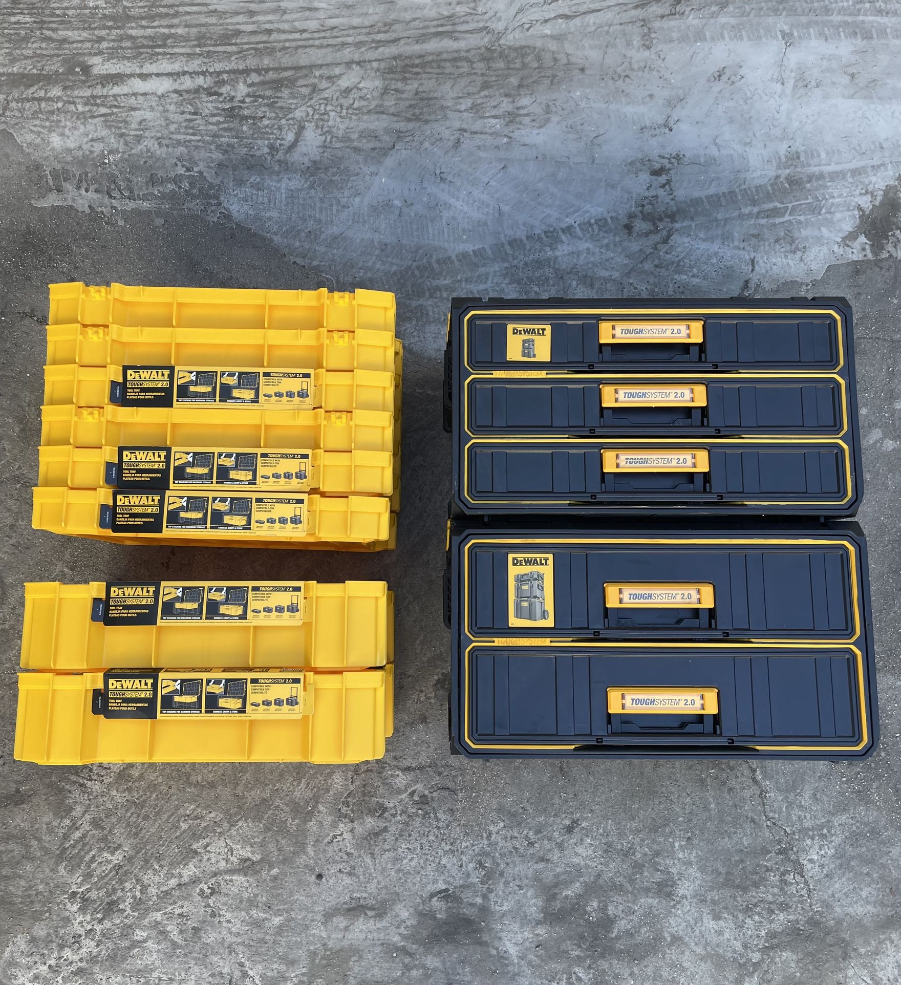 DeWalt ToughSystem Tough System 2.0 Storage Boxes 2 & 3 drawer & insert trays ( All Pictured Included ) $240