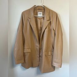 Abercrombie &amp; Fitch Vegan  Leather Tan Blazer
