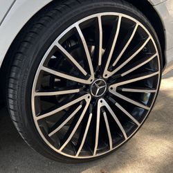 Rims And Tires 20inch Black And Machined Face 