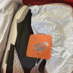 Air Jordan 3 Retro (GS) Black/Fire Red Cement Grey