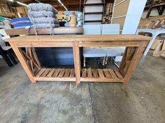 GL0058 New assembled Solid Wood Console Table for Entryway, 70.9-Inch Extra Long Farmhouse Sofa Table Behind Couch with Storage Shelves for Living Roo