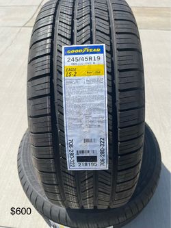 new 245/45/19 set of 2 Goodyear tires  price is firm pick up only