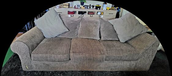 Couch 3 Seater Microfiber Brown Couch