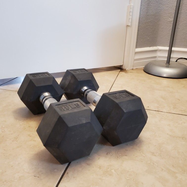 Set Of 15 Lb Dumbbells