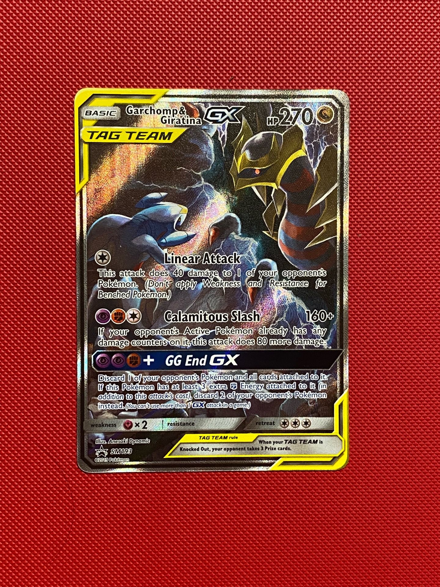 Pokemon Card TCG garchomp and giratina tag team gx