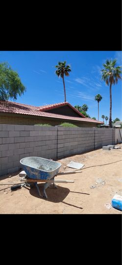 45$ liner ft fence block style wall