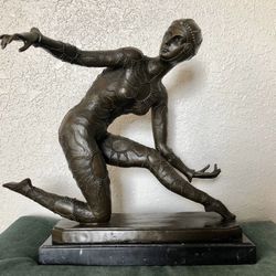 Vintage Art Deco Bronze Starfish Dancer Statue Lady Sculpture D.H Chiparus