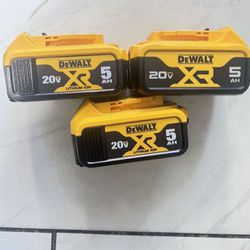 Battery 5 Ah Dewalt New $50 Each One Price Firm 