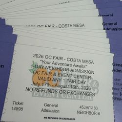 OC Fair Ticket