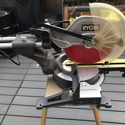 Ryobi 12 Inch Sliding Compound Miter Saw Chop Saw