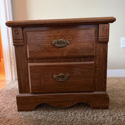 Wood Nightstand 
