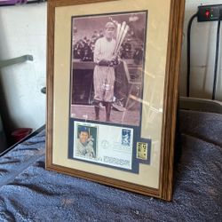 Babe Ruth Frame With Pitcher 