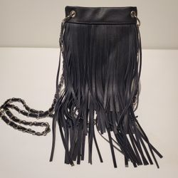 The Chic Bag Black Fringe Handbag 4 Ways - New