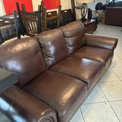 Real Leather Sofa 