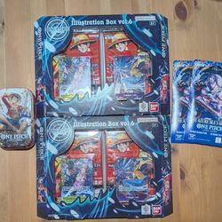 One Piece OP-13 EB-03 OP-14 Illustration Box And Packs