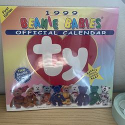 Brand New 1999 Beanie Babies Calendar 