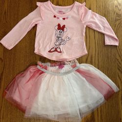Girls 18mt Disney Junior Long Sleeve Shirt and Tutu Skirt 