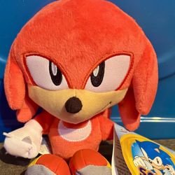 Knuckles Sonic The Hedgehog 30th Anniversary Toy Plush.