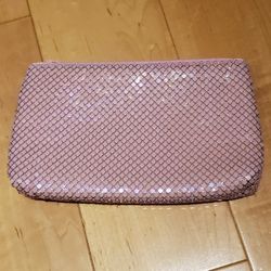 Pink Metal Mesh Bag