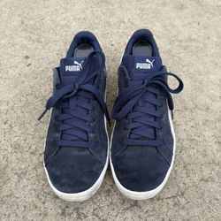 Puma Blue Suede Tennis Shoes