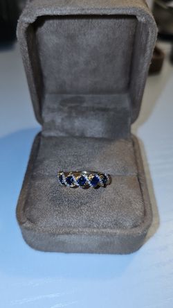 ✨ Stunning 10K Gold Blue Sapphire & Diamond Ring (1.50 ctw) – Brand New Condition ✨