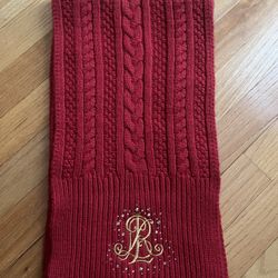 Lauren Ralph Lauren Red Scarf NEW