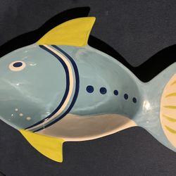 Blue and green fish decorative plate Bowl