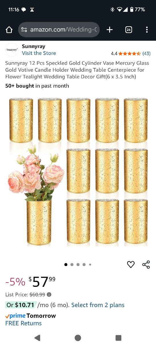 Gold vases