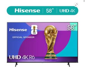 Hisense 58" Class 4K UHD LED LCD Roku Smart TV HDR R6 Series 58R6E