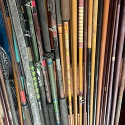 Big Lot Of old Glass Old School Fishing Rods Saltwater