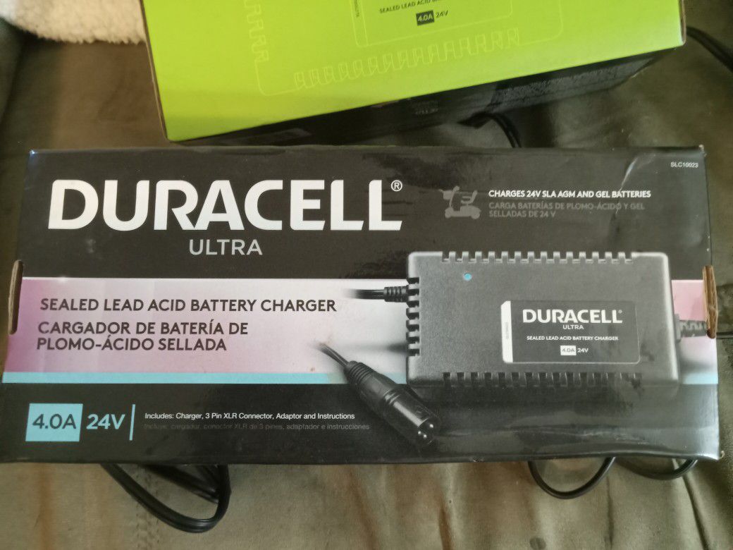 Duracell Ultra 4.0a 24v sealed lead acid battery charger