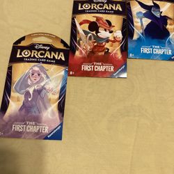Lot  Of Three-Brand New Disney Lorcana Trading Card Game