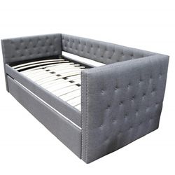 Twin Tufted Nailhead Daybed with Trundle frame only