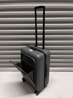 Away The Bigger Carry-On with Front Leather Pocket Spinner Polycarbonate Gray #8