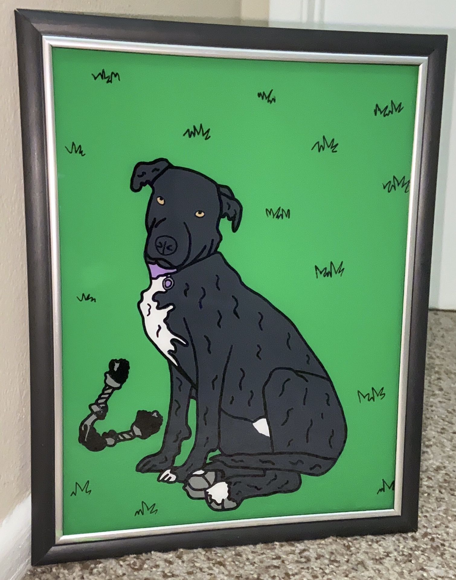 Glass Paintings Family, Friends, Pets, Anime & Cartoon Portraits Available LOCATED IN COVINA