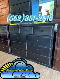 Nine drawer black chest cajonera de Pino nuevo new bonito