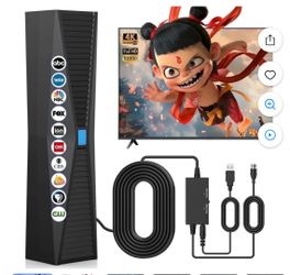 Antenna for Smart TV for Local Channels,TV Antenna Indoor for Long Range Reception, Digital Antenna for Easy Installation and All Smart/Old TVs, Suppo