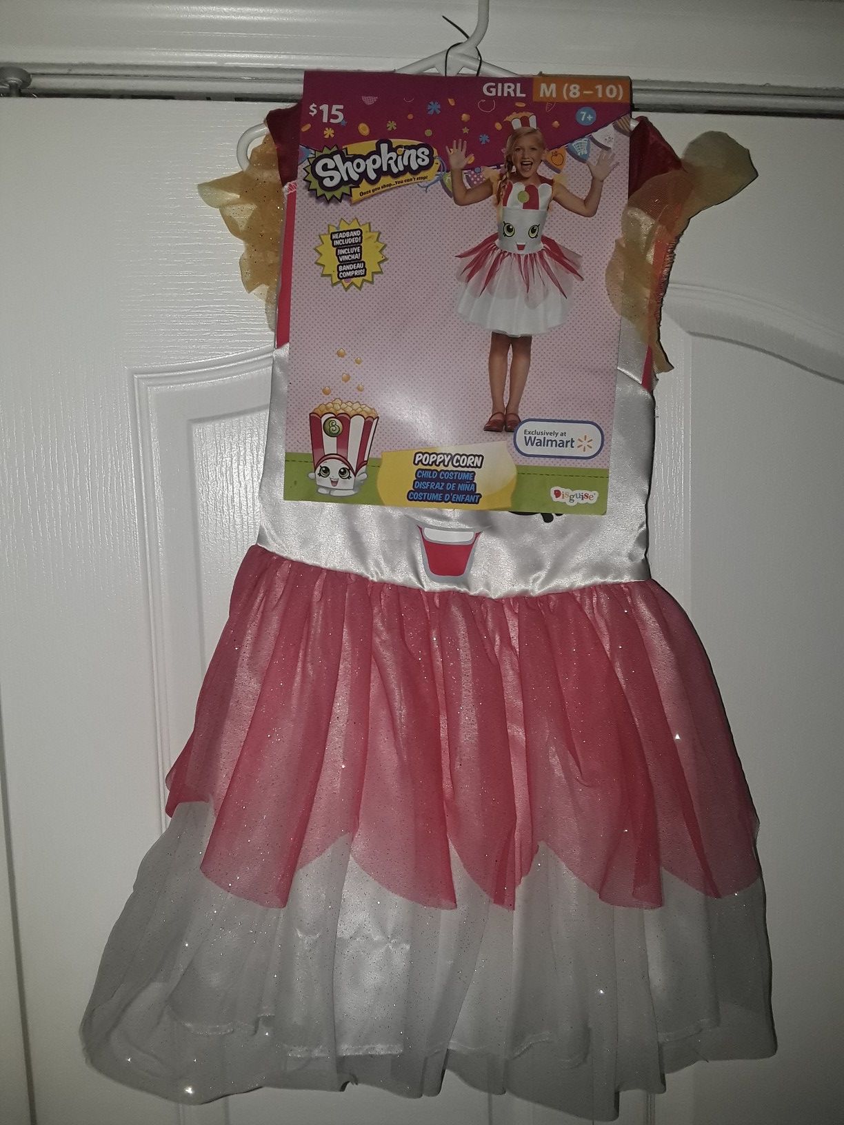 Girls shopkins poppy Corn costume size 8/10