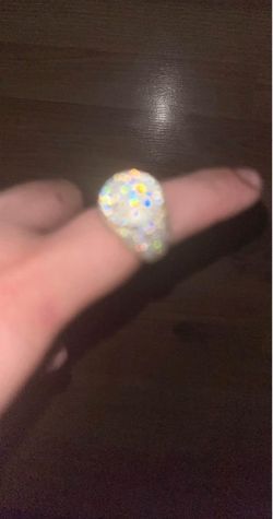 Moissanite iced out ring