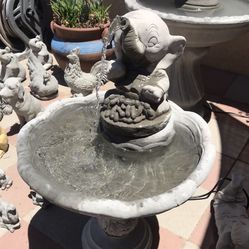 New Water Fountain Made Out Of Cement Size 34 inches tall X 21 Inches Wide 