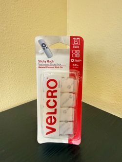 VELCRO Sticky Back Fasteners 12 Squares 7/8 Inch NEW