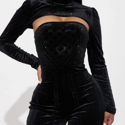 Large embezzled jumpsuit