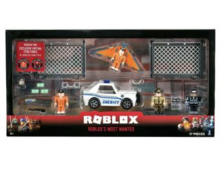 ROBLOX Action Figures Robloxia Sheriff Jailbreak MOST WANTED 17 Piece Playset