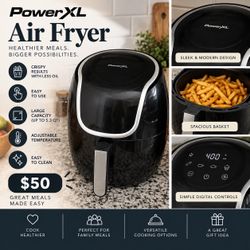 PowerXL Air Fryer 5.3 Qt Black