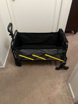 Collapsible Grocery Cart Basket W/Wheels