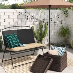 Wicker Storage Outdoor Patio Accent Table
