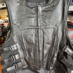 Motorcycle Leather Vest New $100