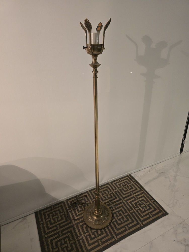 Stunning Vintage STIFFEL solid Brass Art Deco Floor Lamp Mid Century
