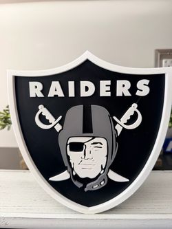 Las Vegas Raiders shield display stand