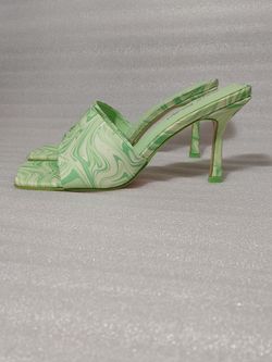 Women's Sandals Slides Heels. New. Light Green. Size 9 Women's Shoes